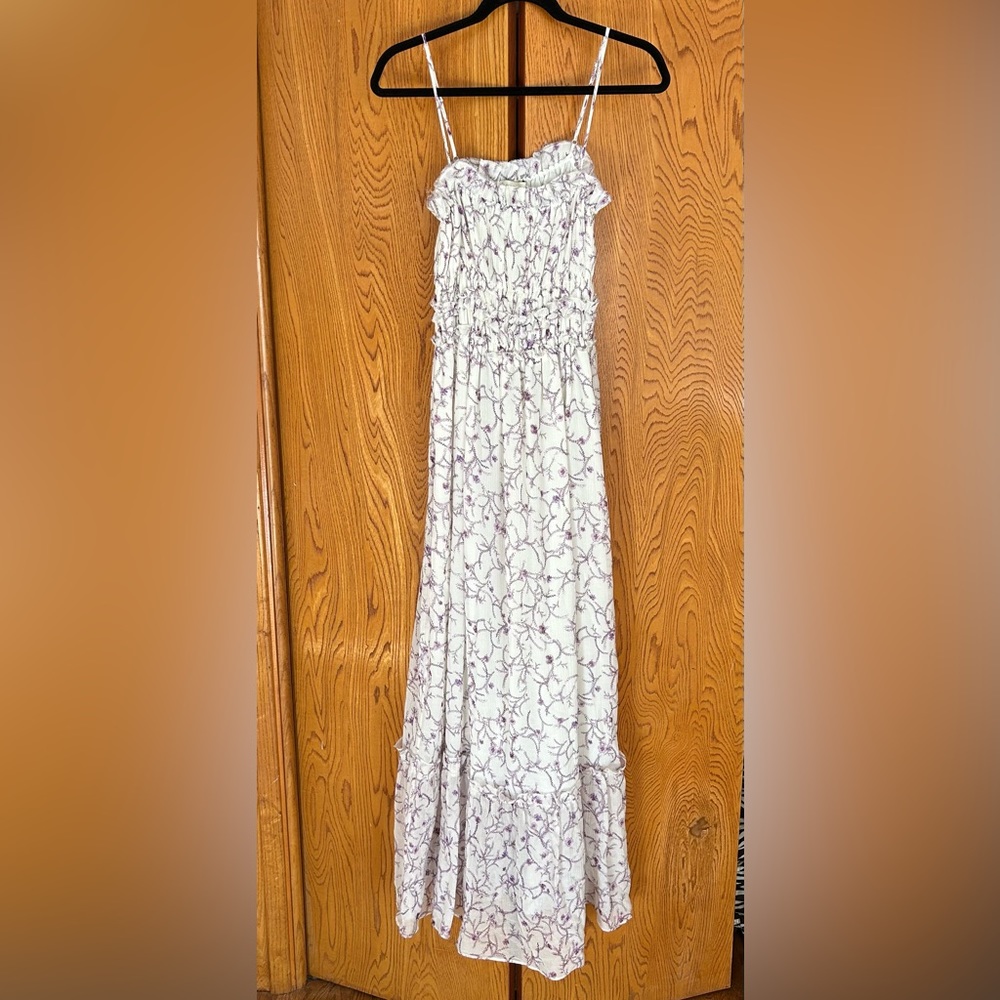 NICHOLAS White and Purple Floral Maxi Dress